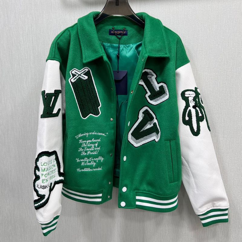 Louis Vuitton Varsity Green and White Jacket