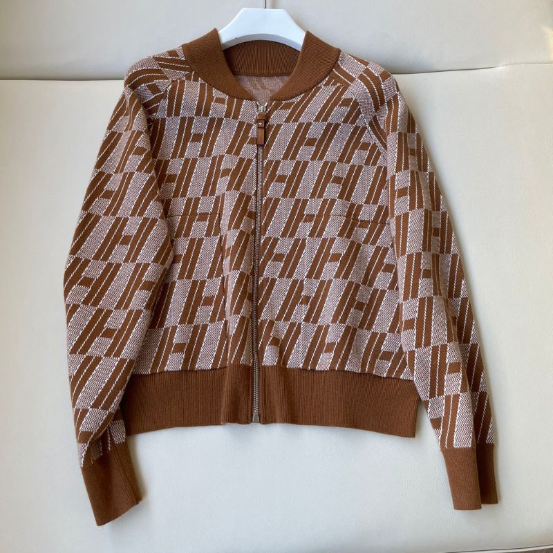 Ma Shi Wool Cashmere Letter Jacquard Knitted Sweatshirt