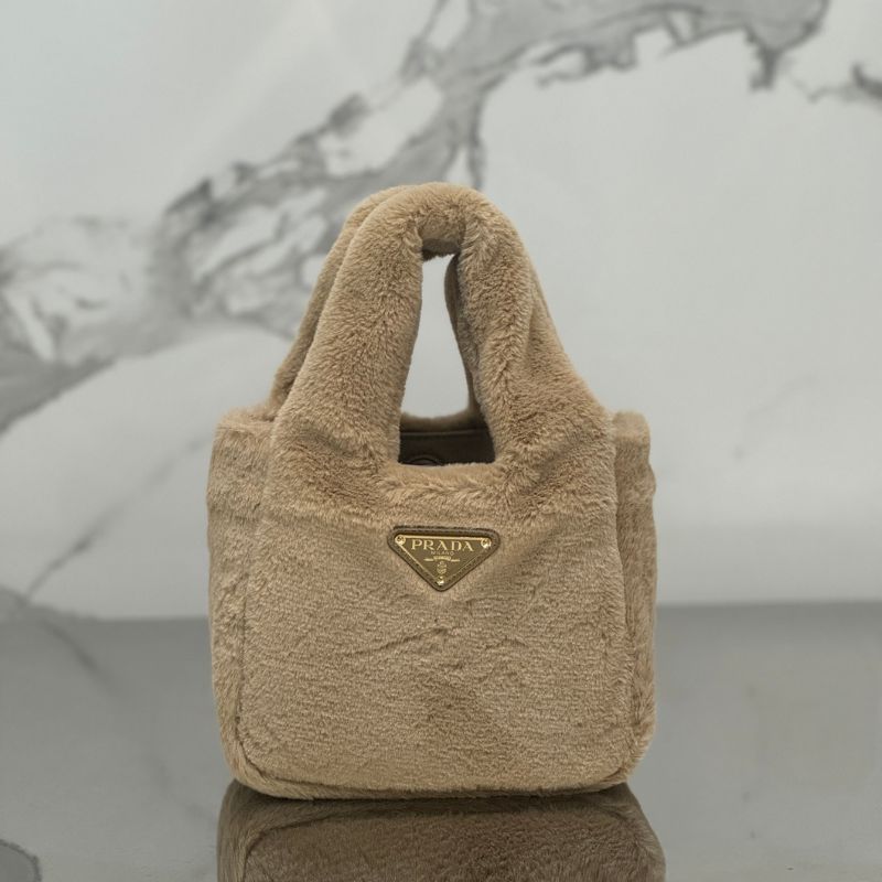Prada Shearling Mini Hand Bag
