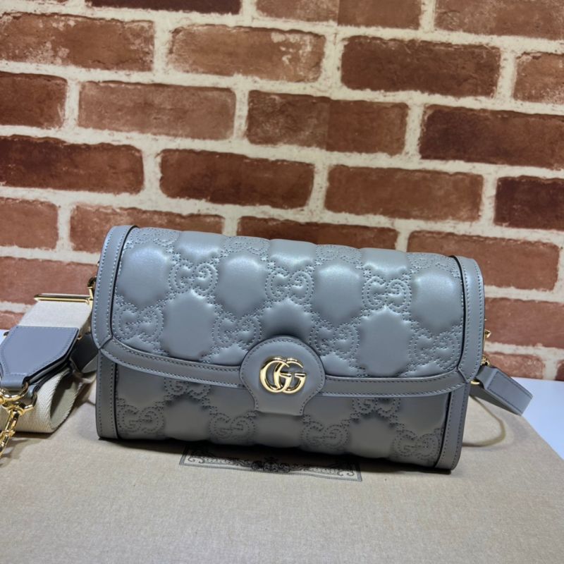 Gucci Grey Matelasse Small Shoulder Bag