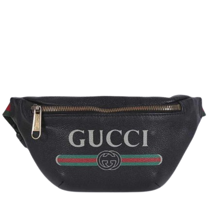 Gucci Logo Print Small Leather Belt Bag