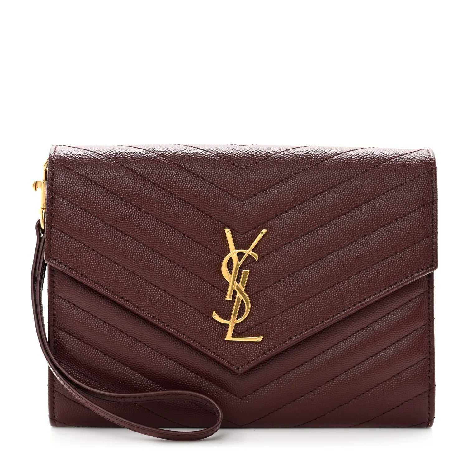 Ysl Grain De Poudre Matelasse Chevron Bag