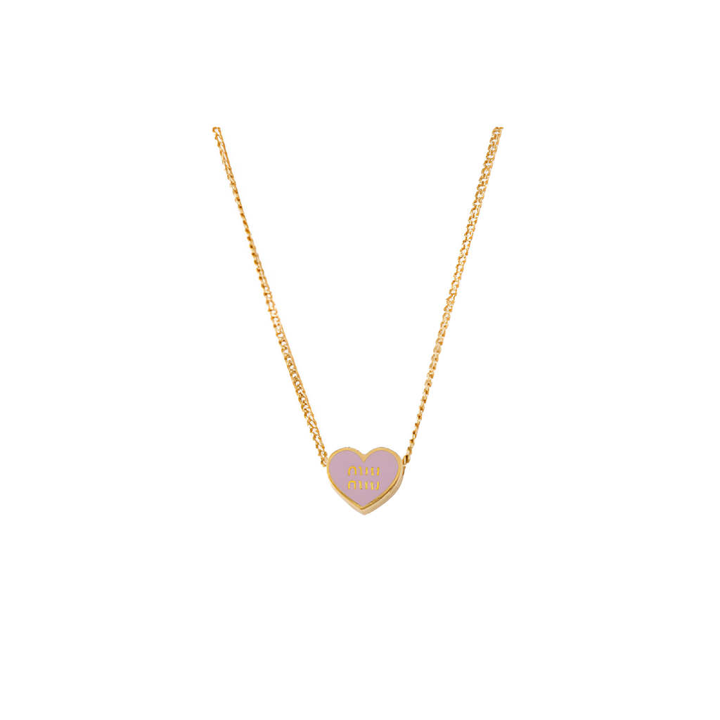 Miu Miu Heart Pendant Pink