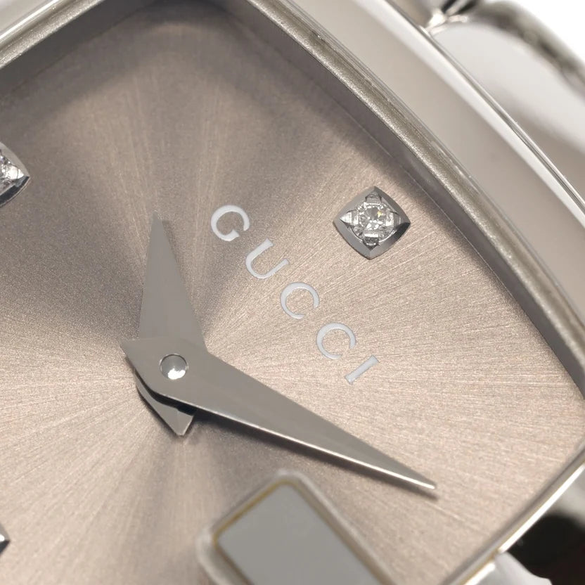 Gucci Brown Sunburst Dial Diamonds