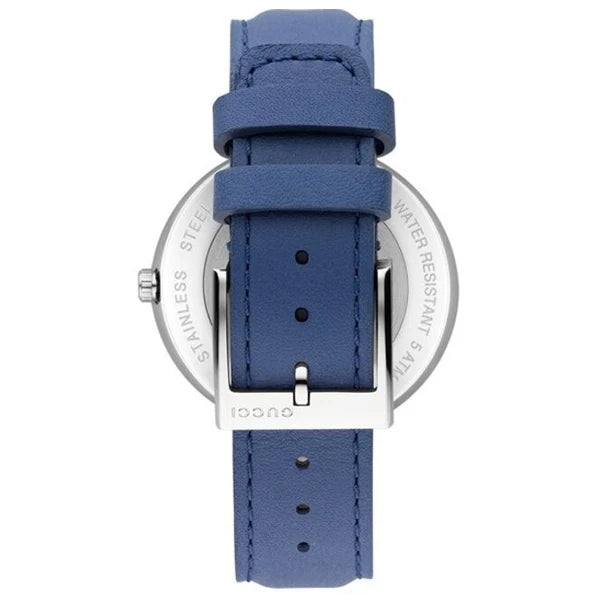 Gucci Blue Leather Blue Dial Quartz Watch