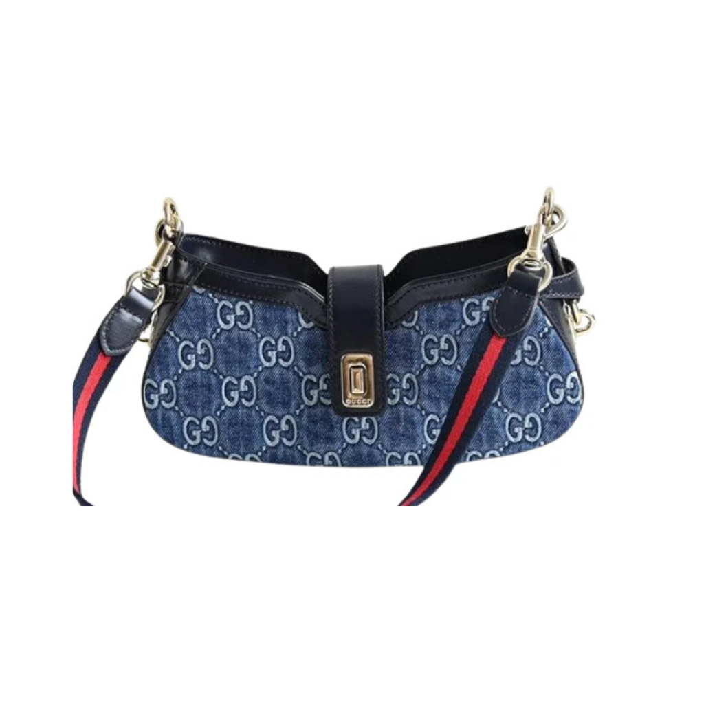 Gucci Lido Blue Denim Bag