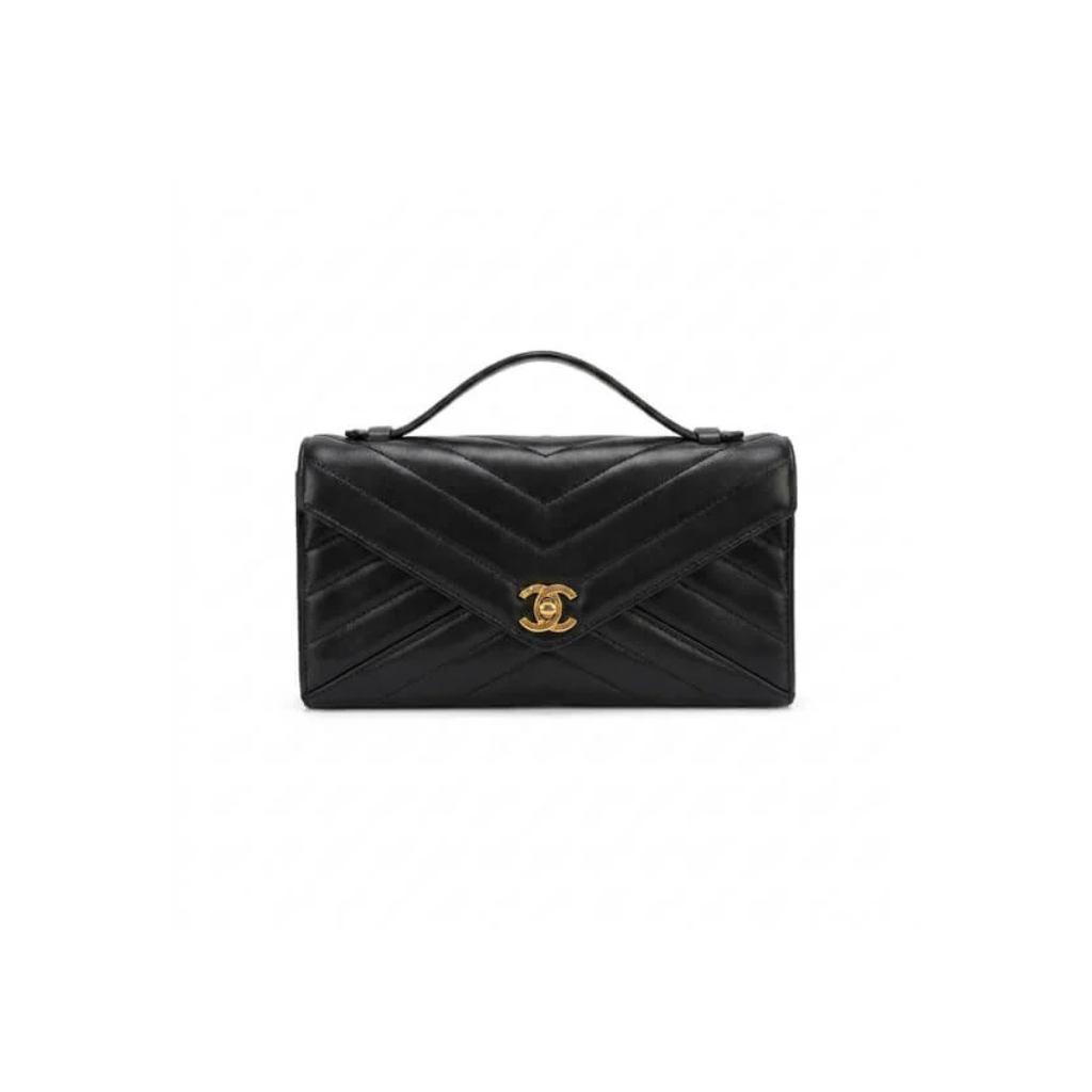 Chanel Black Coco Envelope Flap Bag