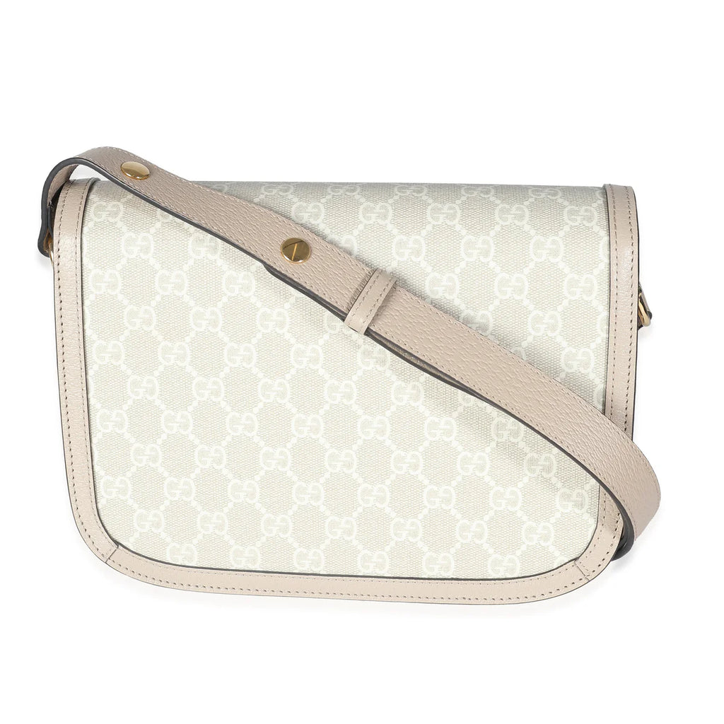 Gucci Beige Mystic White GG Supreme Horsebit Bag