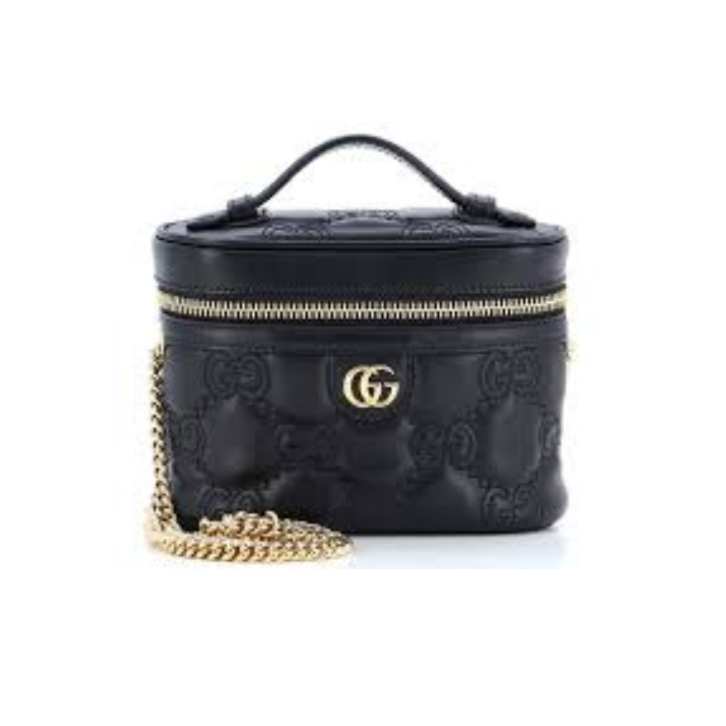 Gucci GG Matelasse Black Mini Cosmetic Case