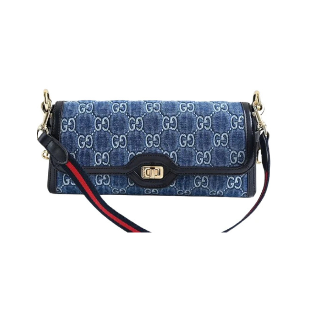 Gucci Blue Denim Luce Bag