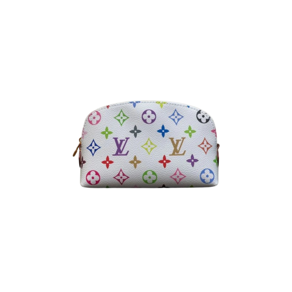 LV Monogram Multicolore Canvas Cosmetic Blanc Pouch