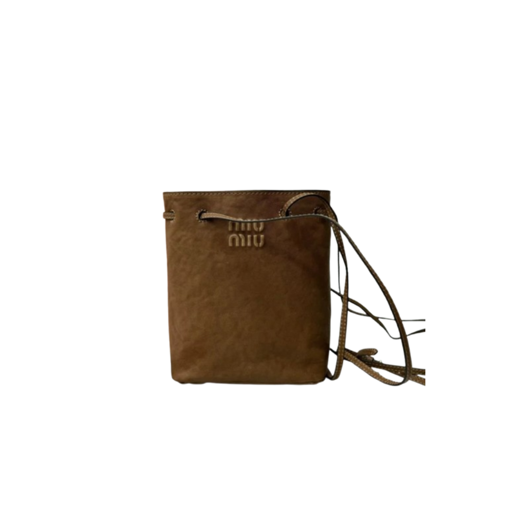 Miu Miu Embossed Lettering Logo Mini Bag