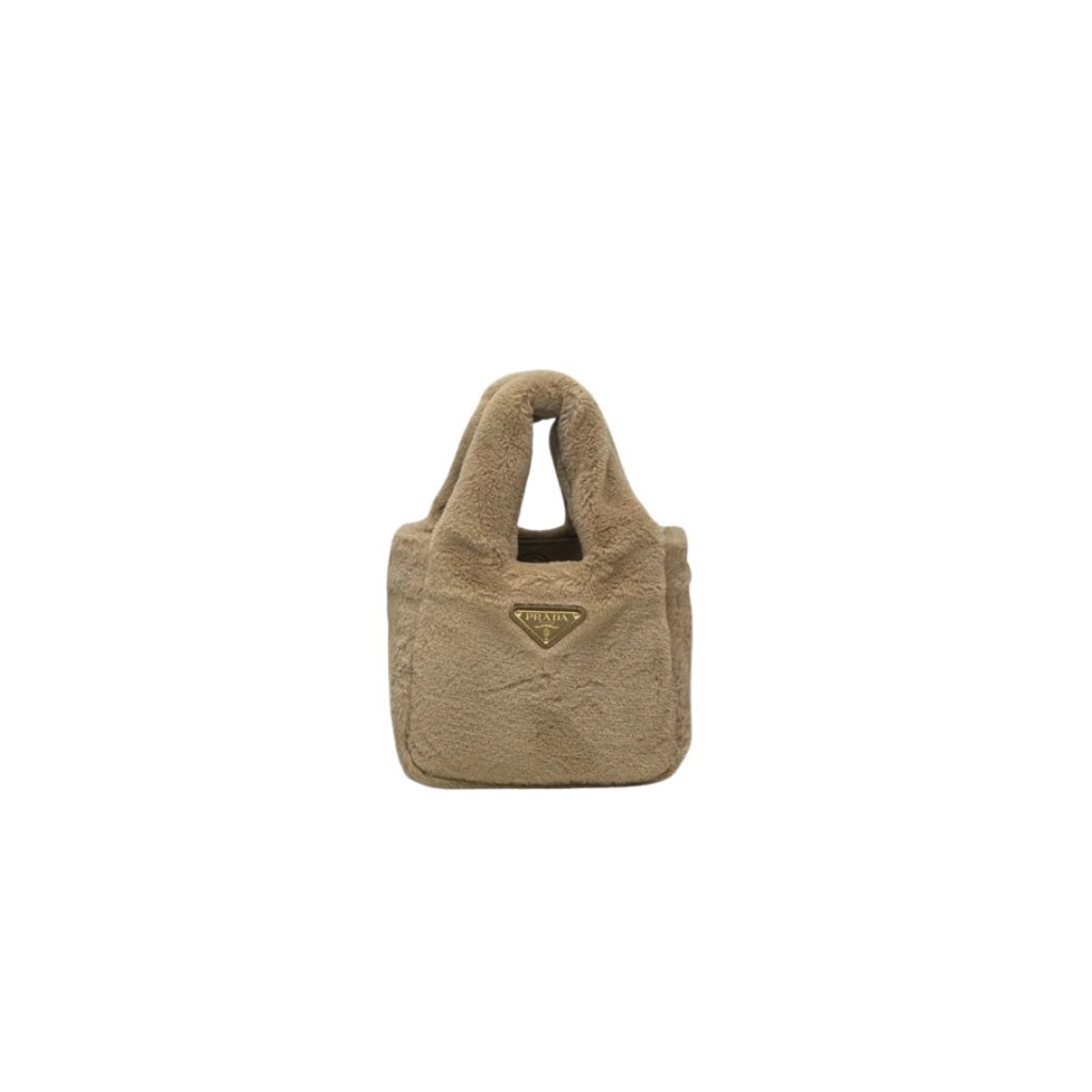 Prada Shearling Mini Hand Bag