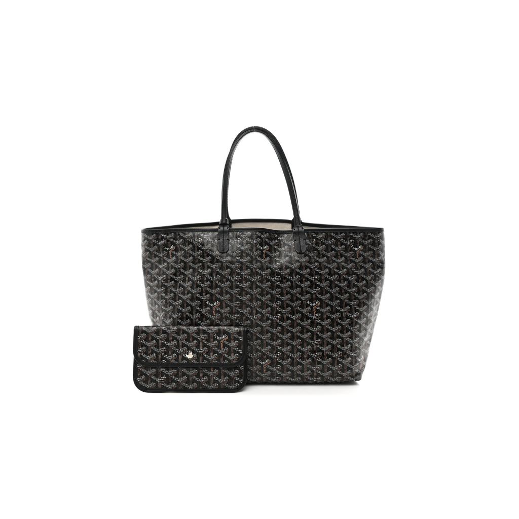Goyard Black Coated Canvas Saint Louis PM Tote Bag