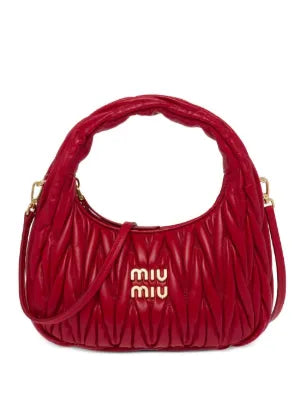 Miu Miu Red Wander Crochet-Knit Bag
