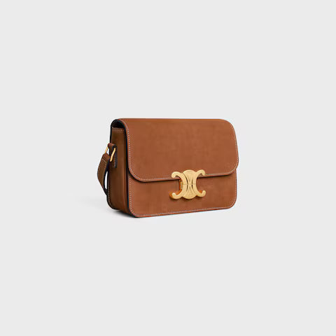 Celine Teen Triomphe Suede Shoulder Bag