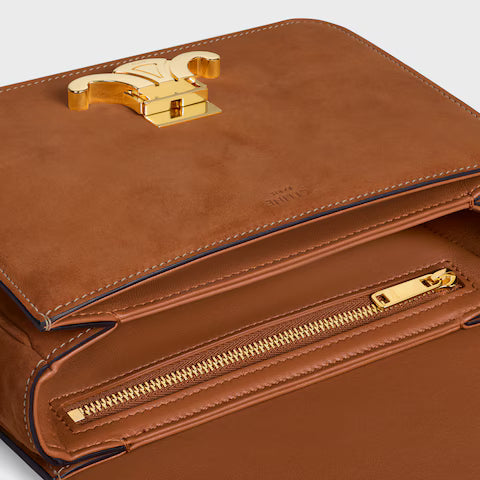 Celine Teen Triomphe Suede Shoulder Bag