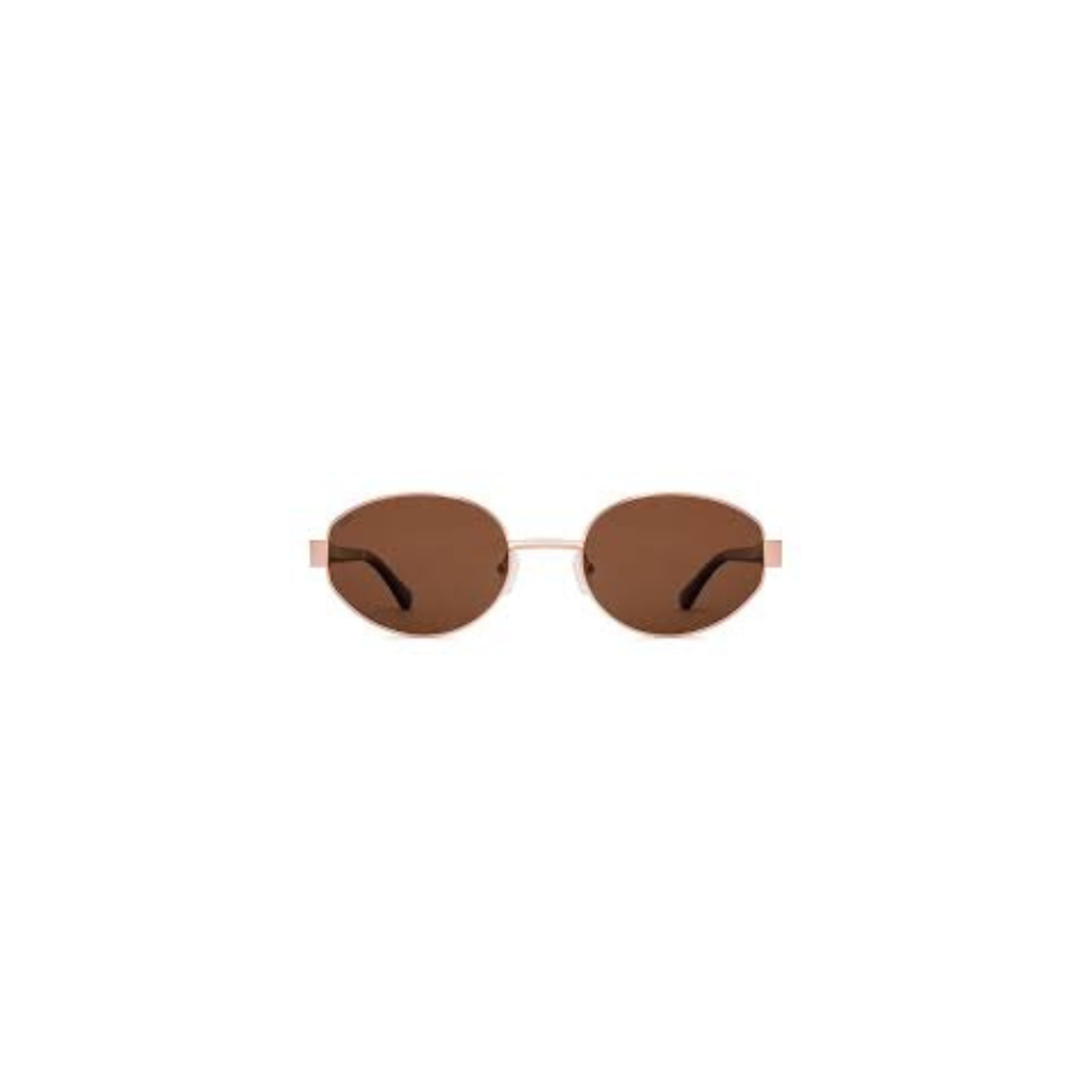 Gold Small Oval Sunglasses Women