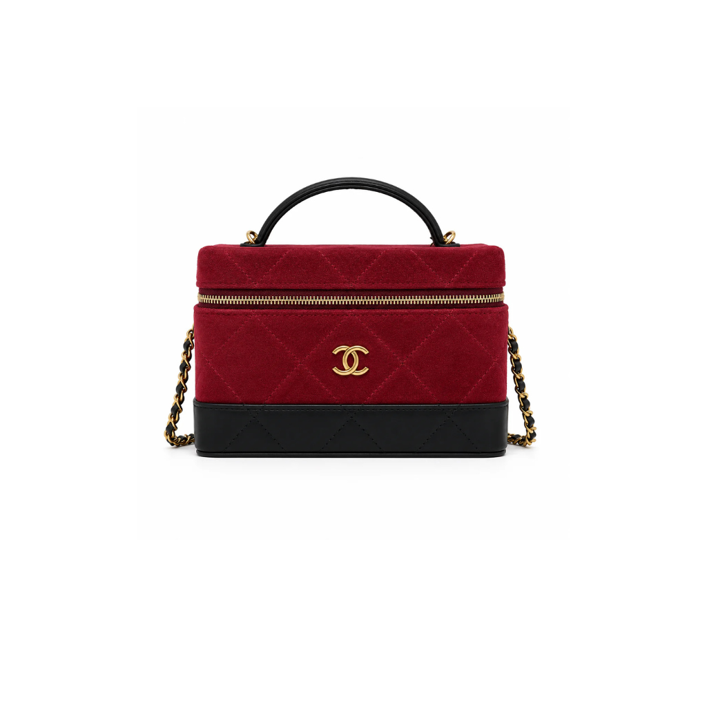 Chanel Vanity with chain Red