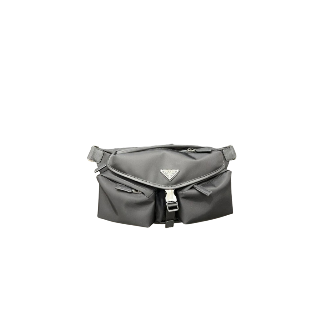 Prada Enamel Logo Recycled Nylon Crossbody Waist Bag