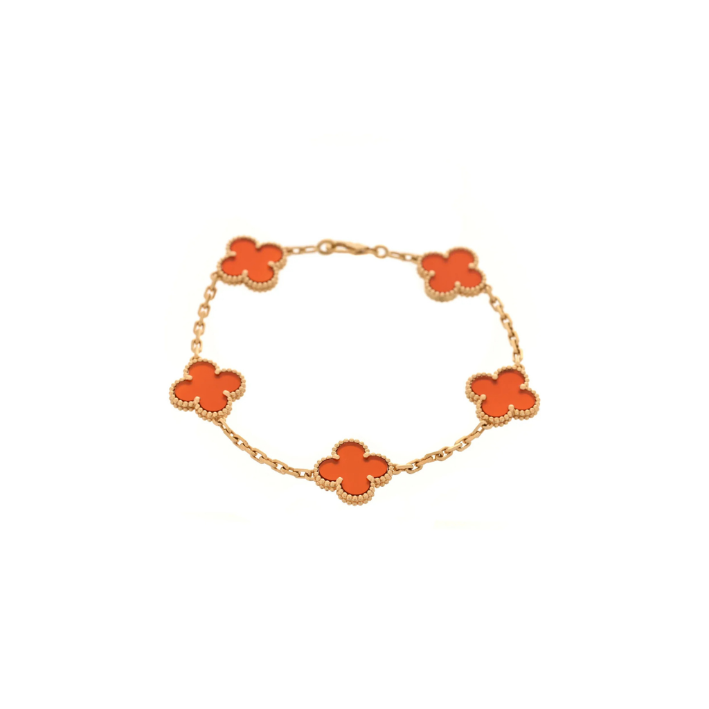 Carnelian Vintage Alhambra Bracelet