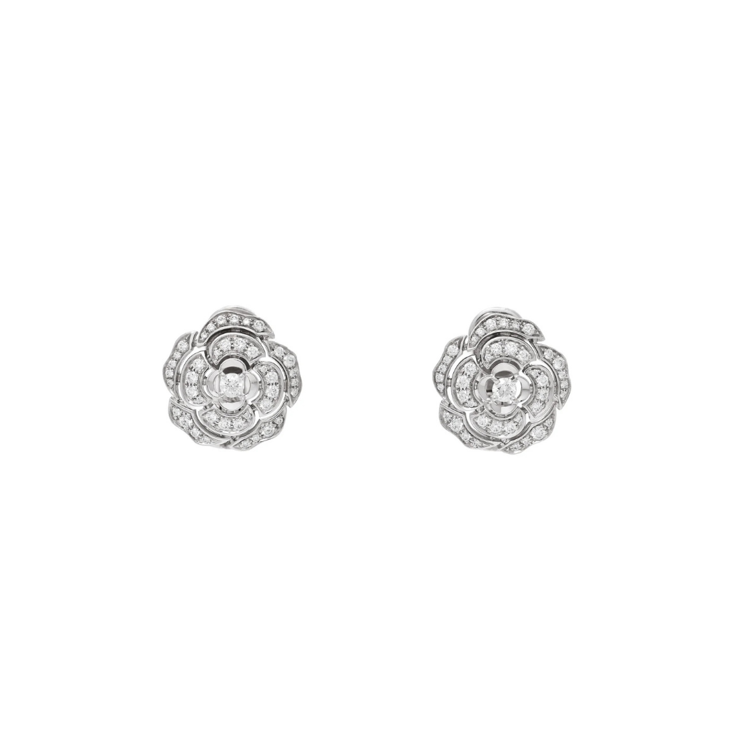 Bouton de Camelia Earrings