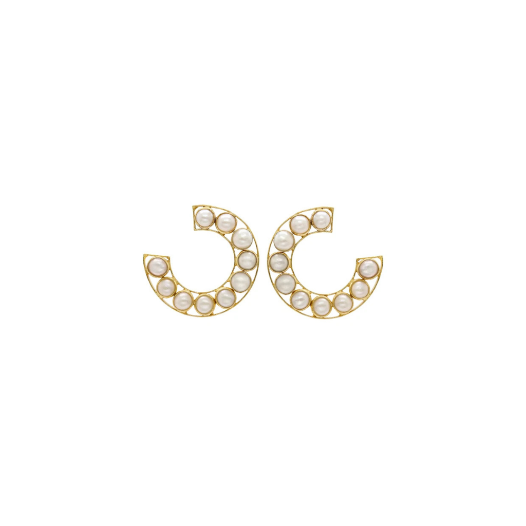 Chanel hoop Pearl Earrings