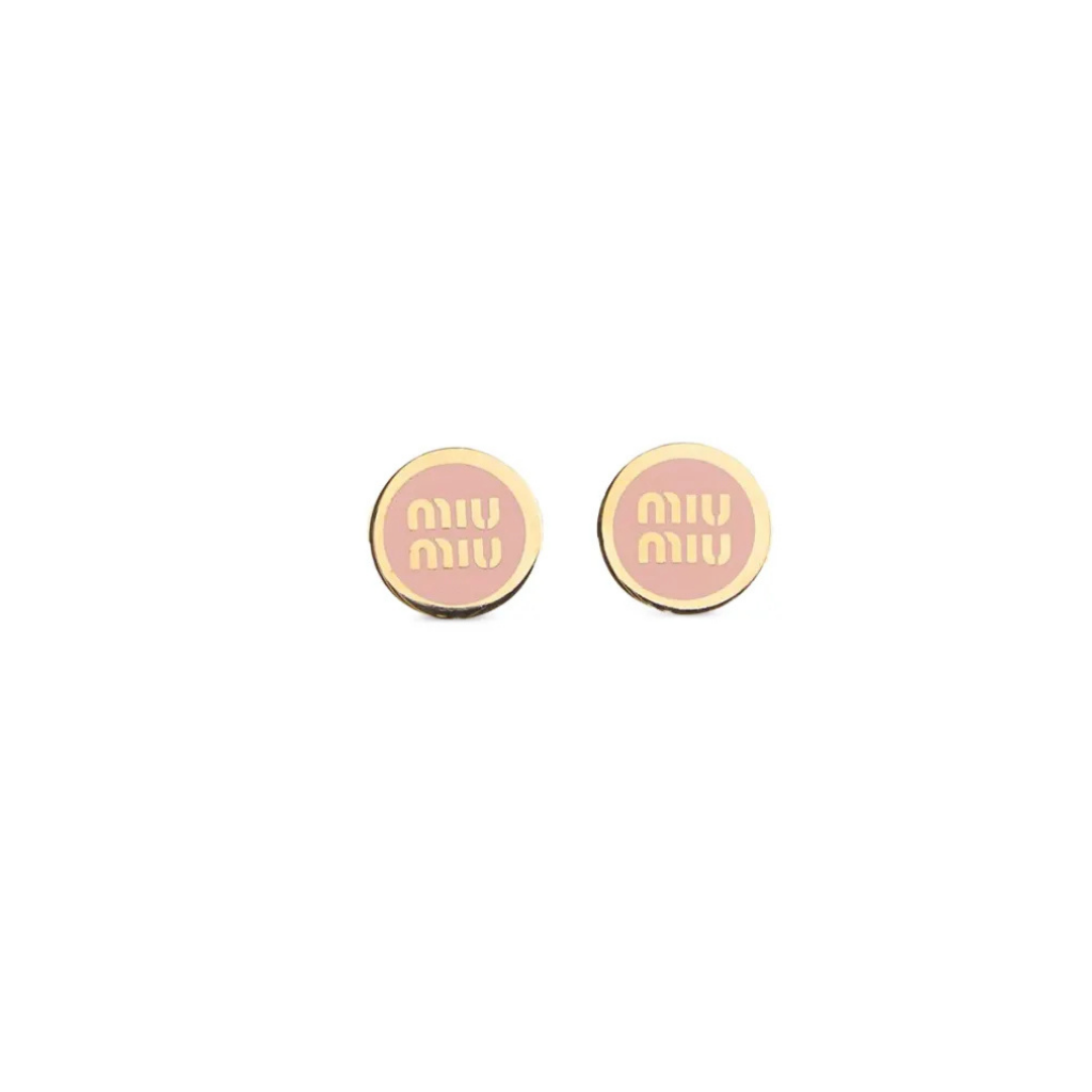 Miu Miu logo-plaque Earrings