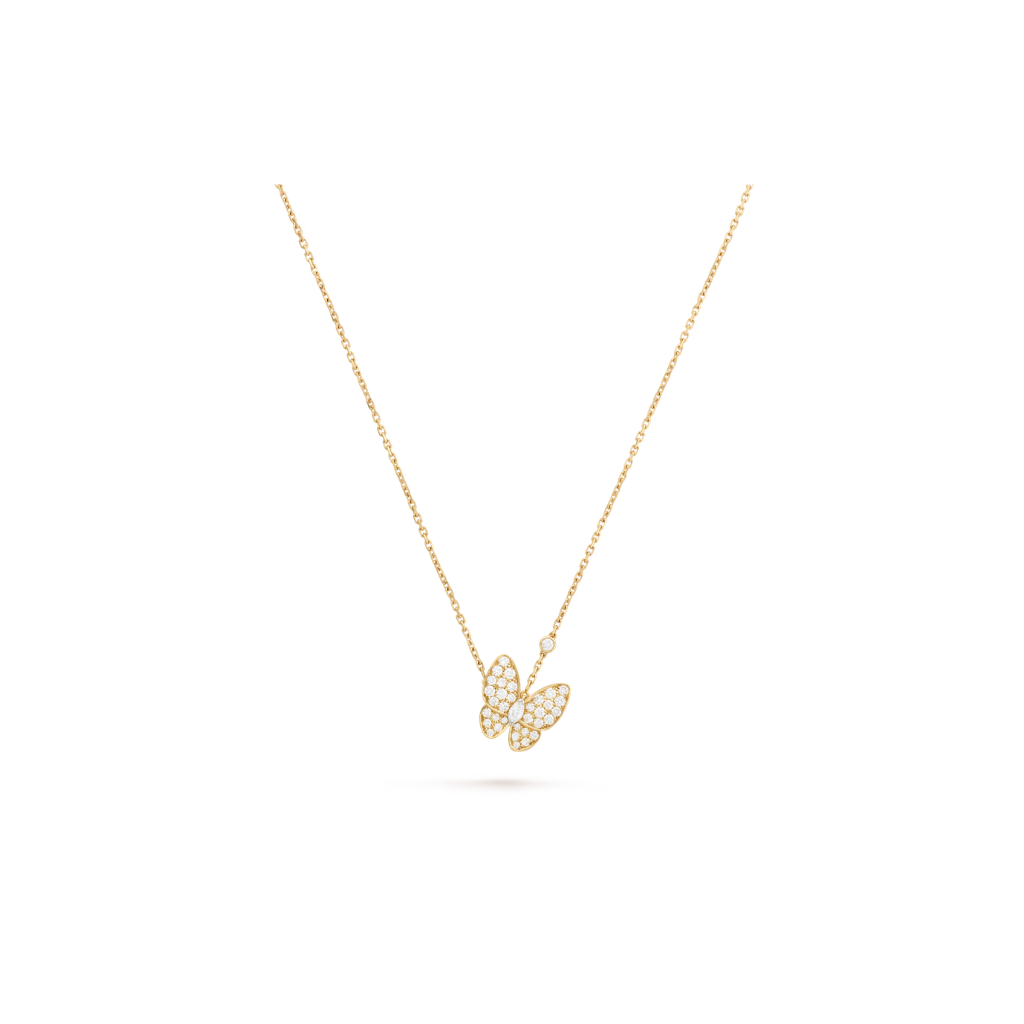 Butterfly pendant yellow gold