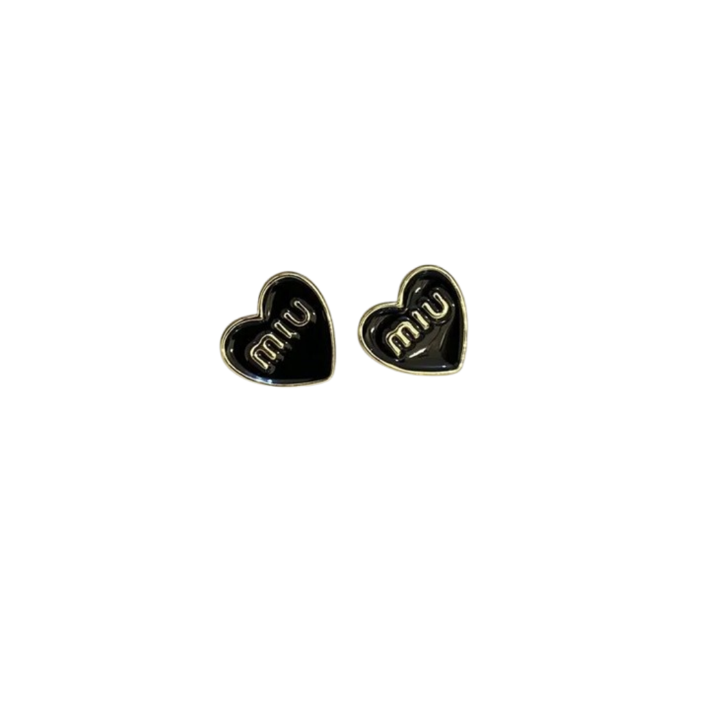 Miumiu Stud Earring Black
