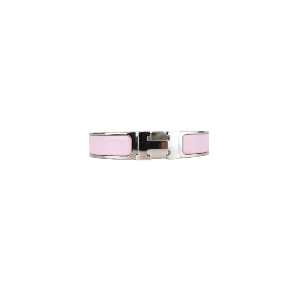 H Bracelet Enamel Narrow Pink