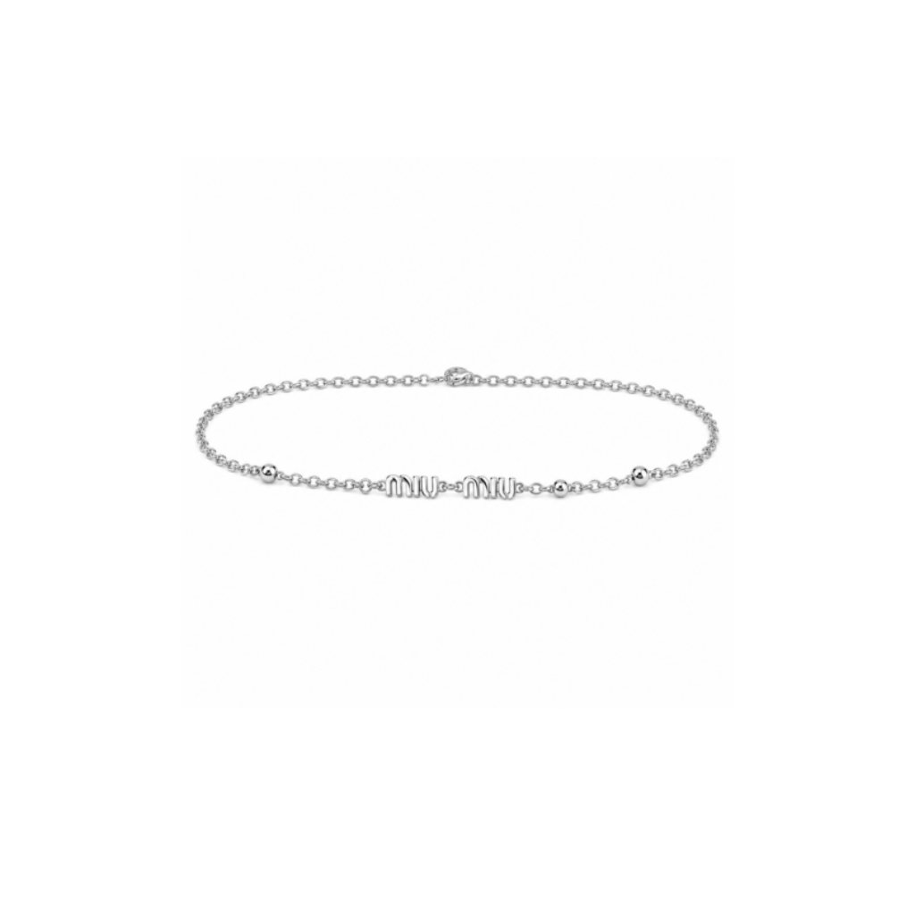 Miu Miu Metal crystal necklace