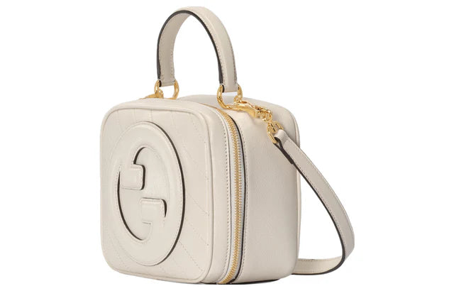 Gucci Blondie White Top Handle Bag