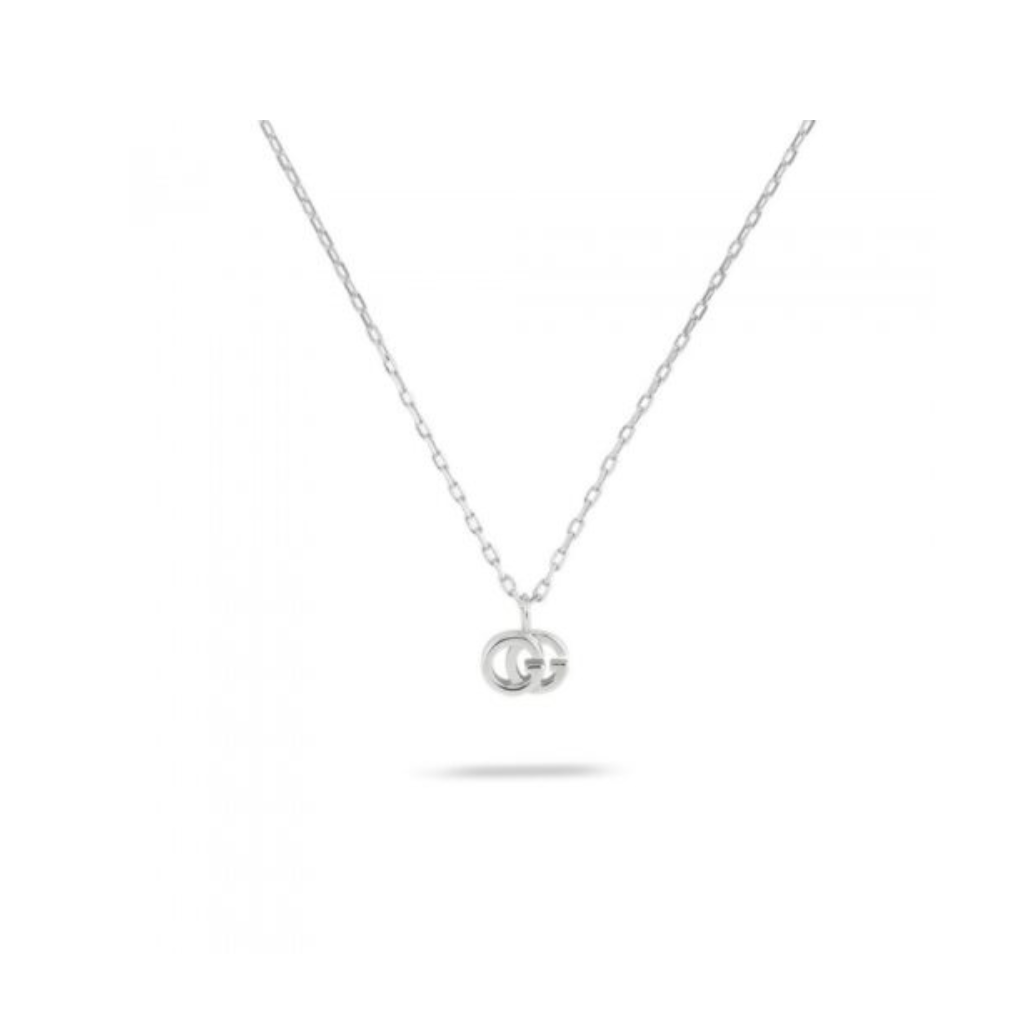 Gucci Double G white gold necklace