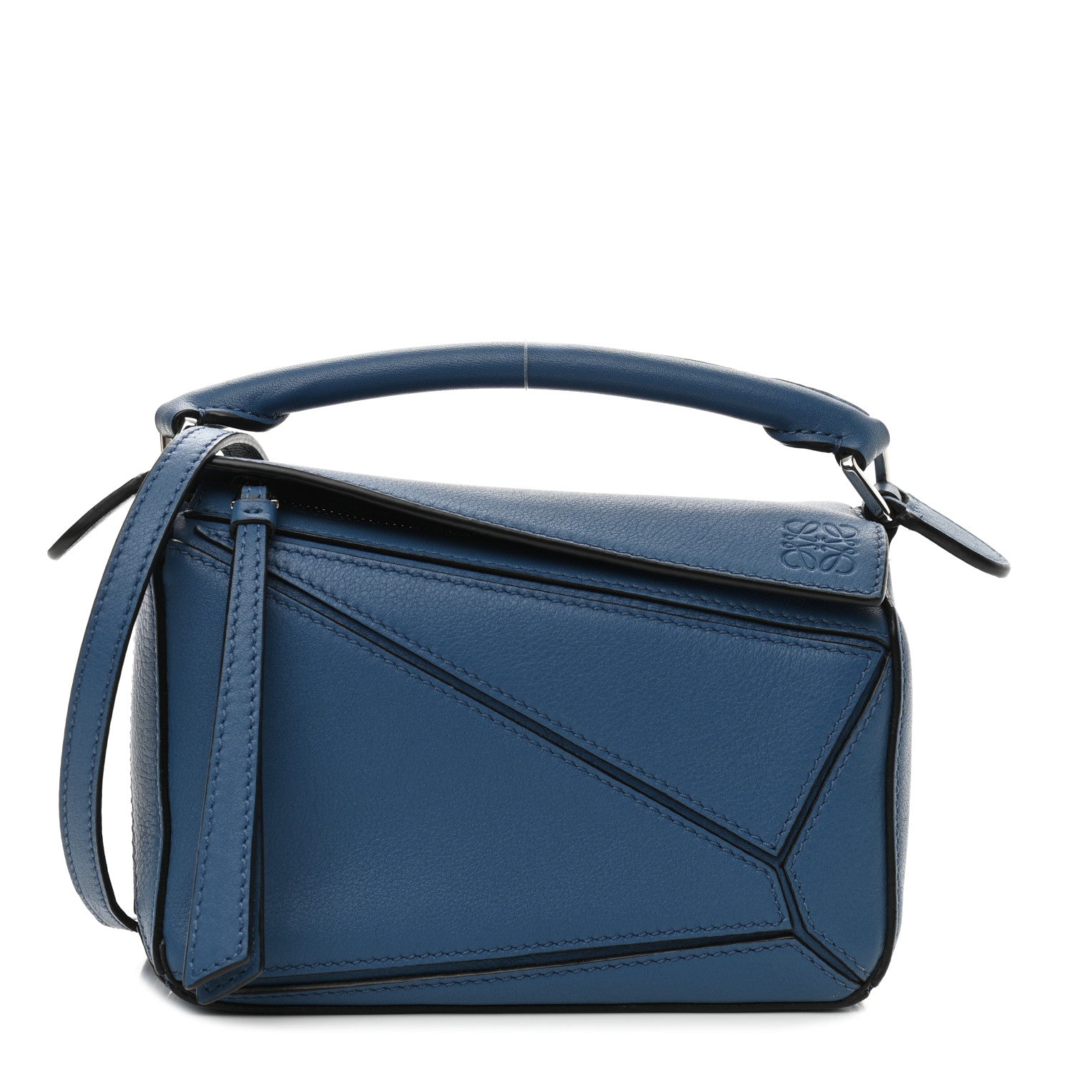 Loewe Calfskin Mini Puzzle Bag Blue