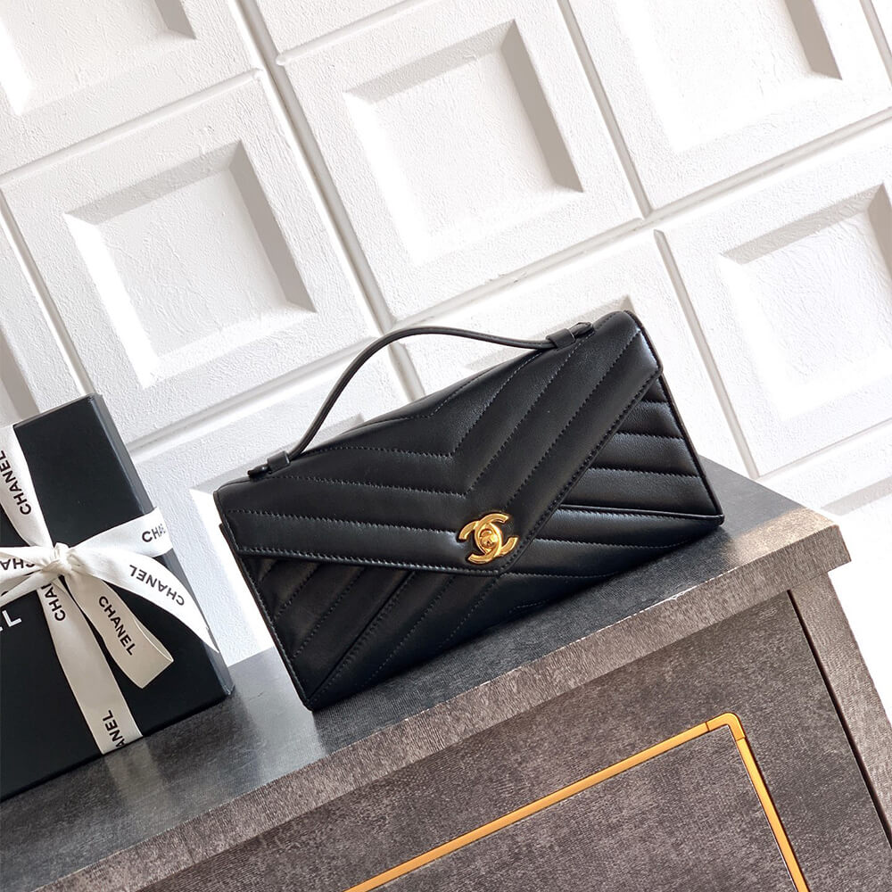 Chanel Black Coco Envelope Flap Bag