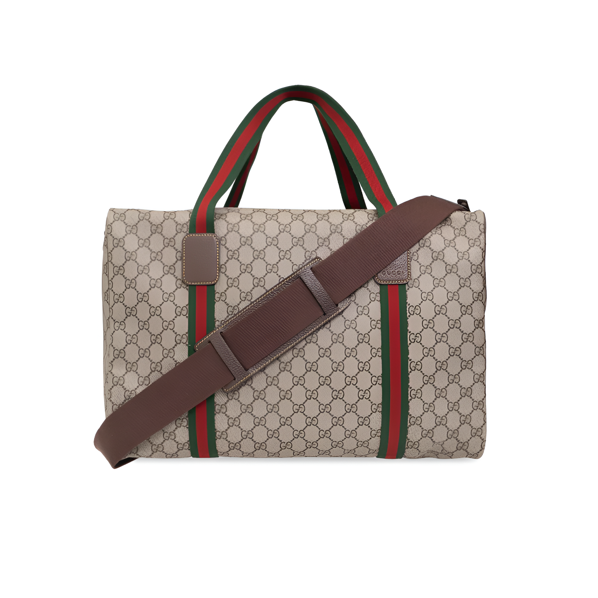 Gucci Beige GG Supreme Canvas Holdall Bag