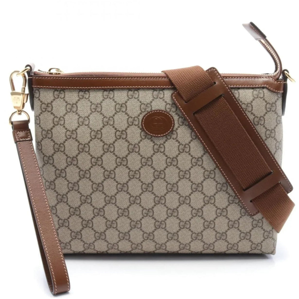 Gucci Interlocking G GG Supreme Beige Brown Bag
