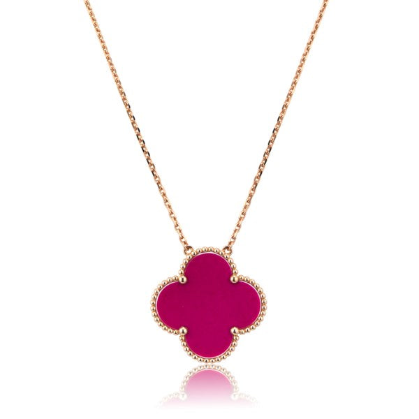Van Cleef Pendant Dark Pink