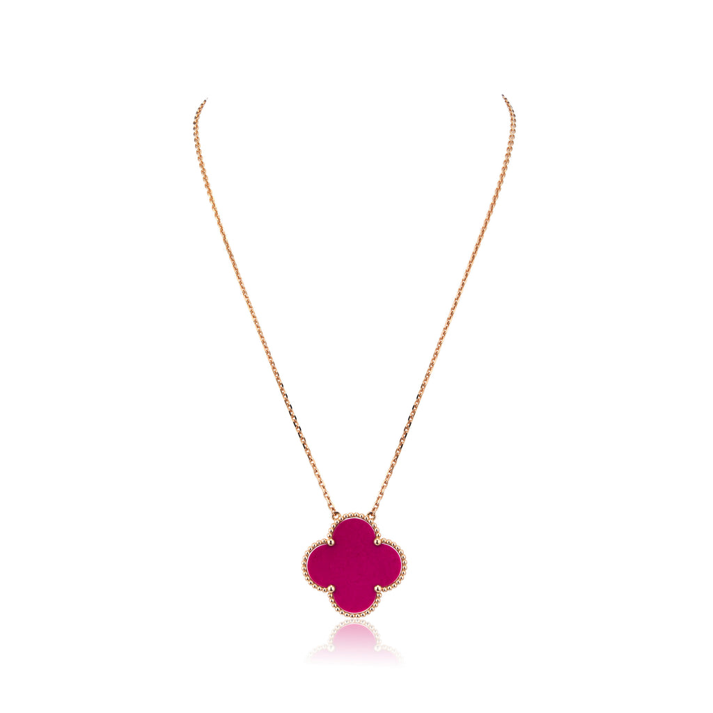 Van Cleef Pendant Dark Pink