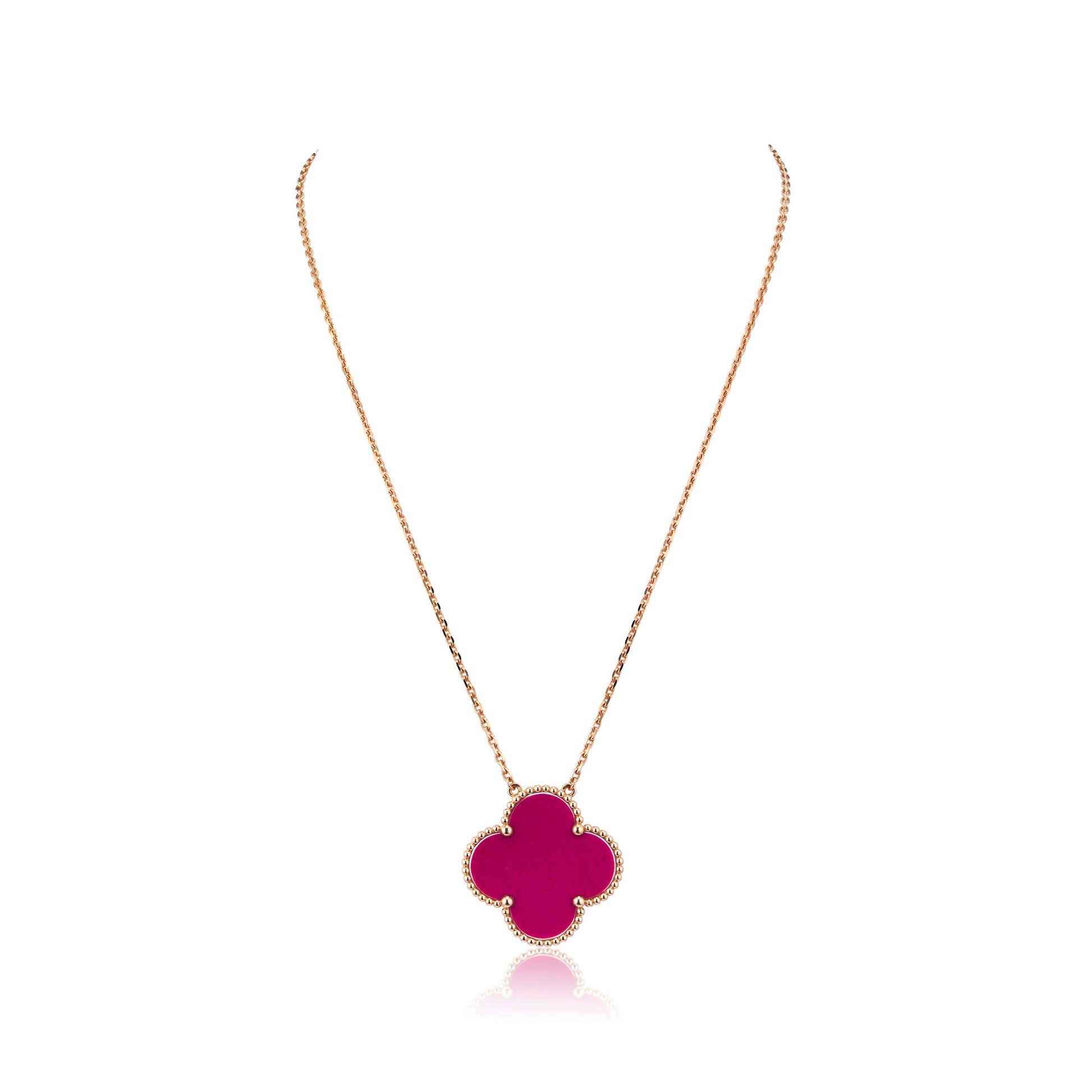 Van Cleef Pendant Dark Pink