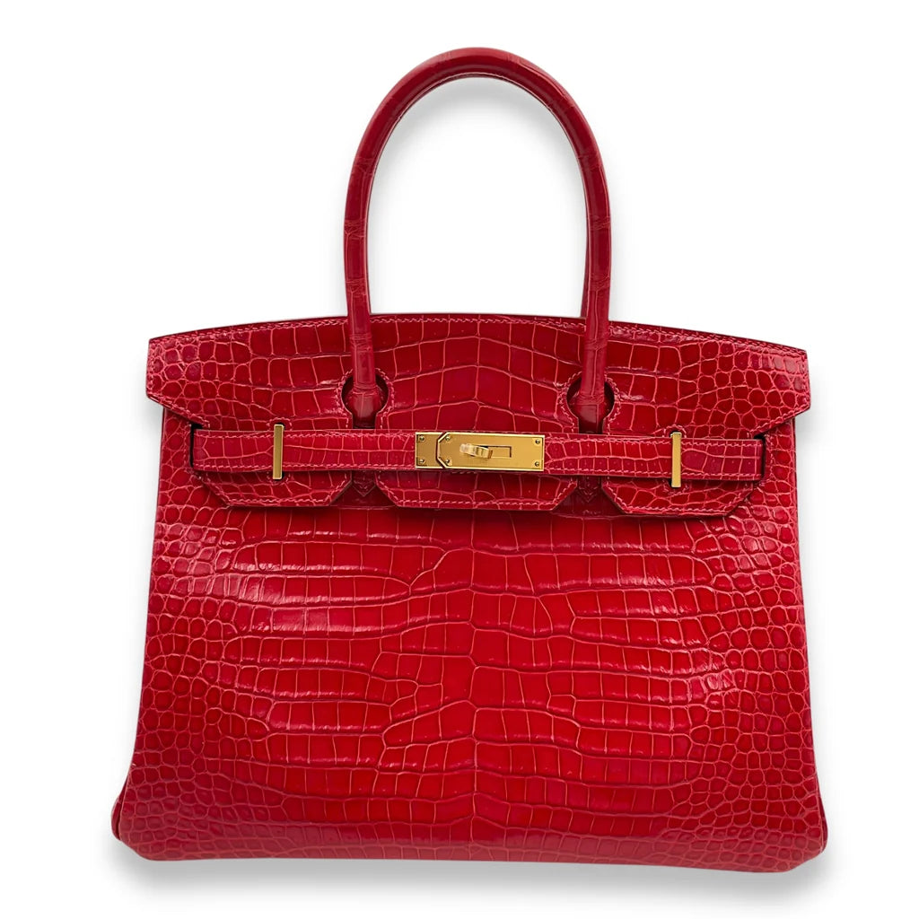 Hermès Birkin Braise in Shiny Porosus