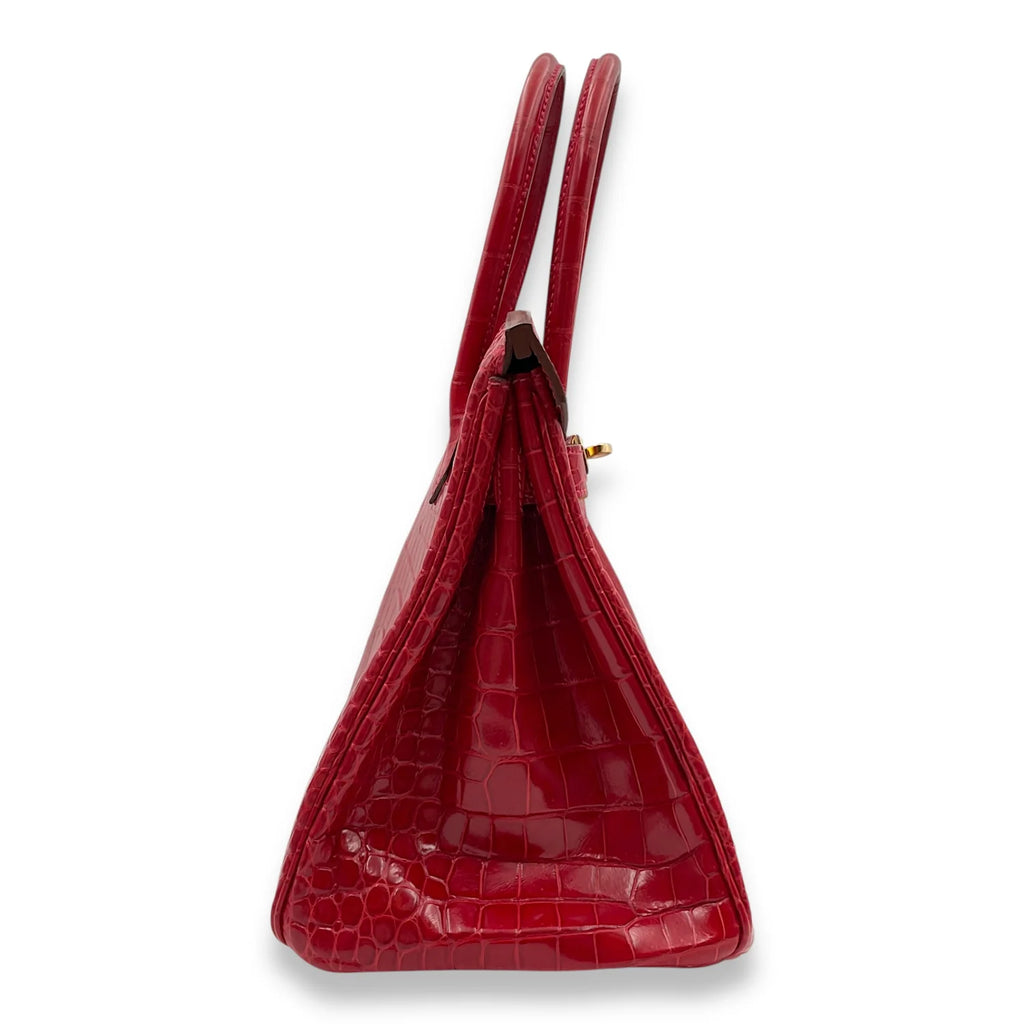 Hermès Birkin Braise in Shiny Porosus