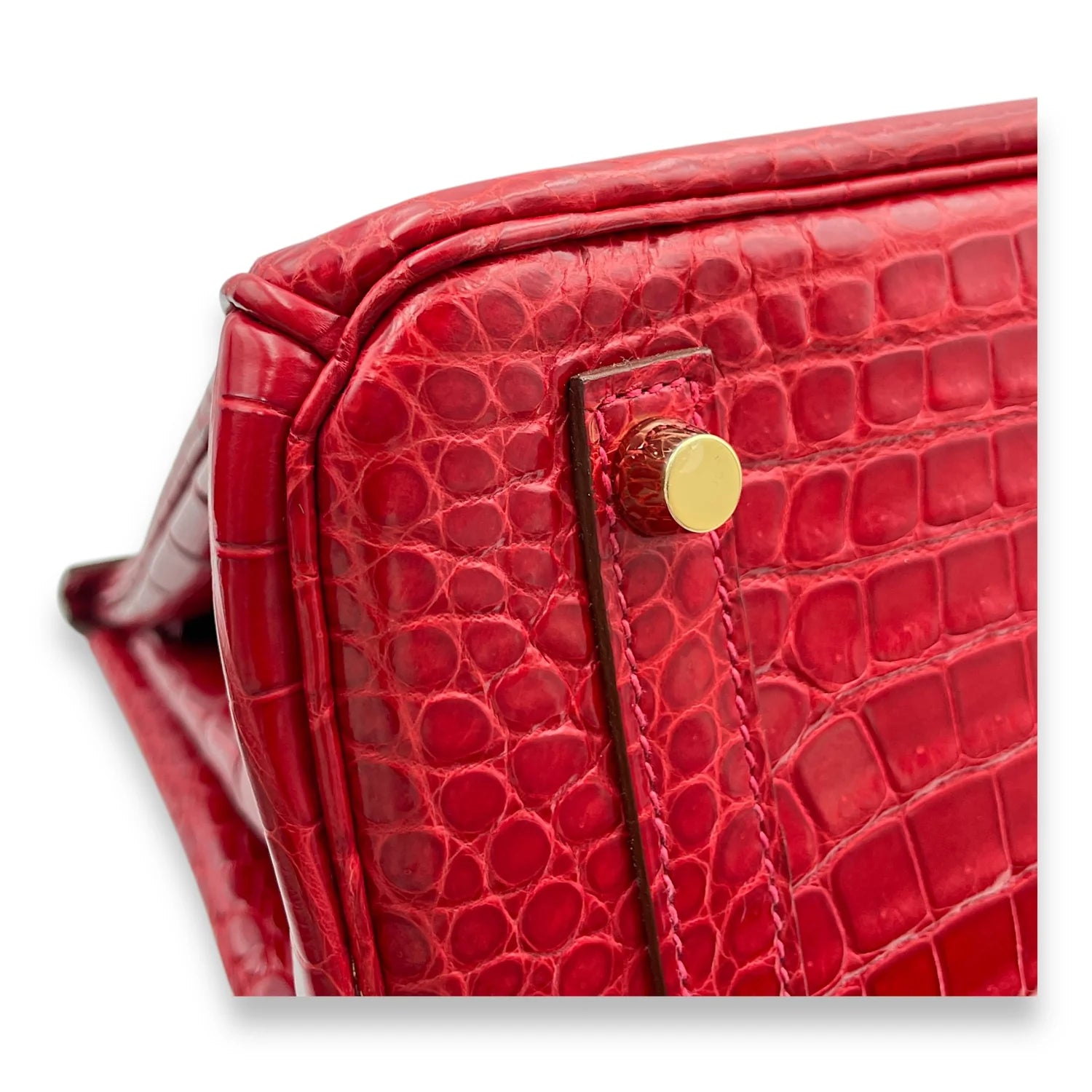 Hermès Birkin Braise in Shiny Porosus