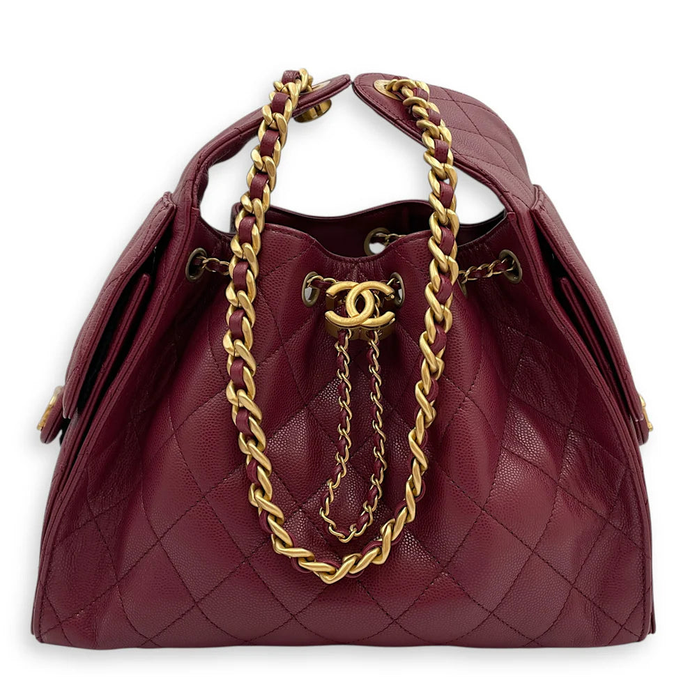 Chanel Hobo Red Shoulder Bag