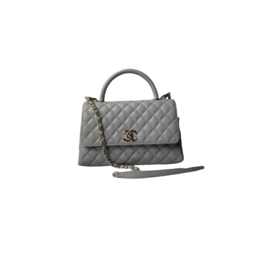Chanel Grey Handle Medium Bag