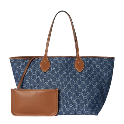 Totissima Tote Bag in GG Printed Denim