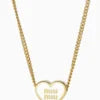 Miu Miu Heart Pendant Necklace