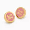 Miu Miu logo-plaque Earrings