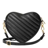 Gucci Black Interlocking G Mini Heart Shoulder Bag